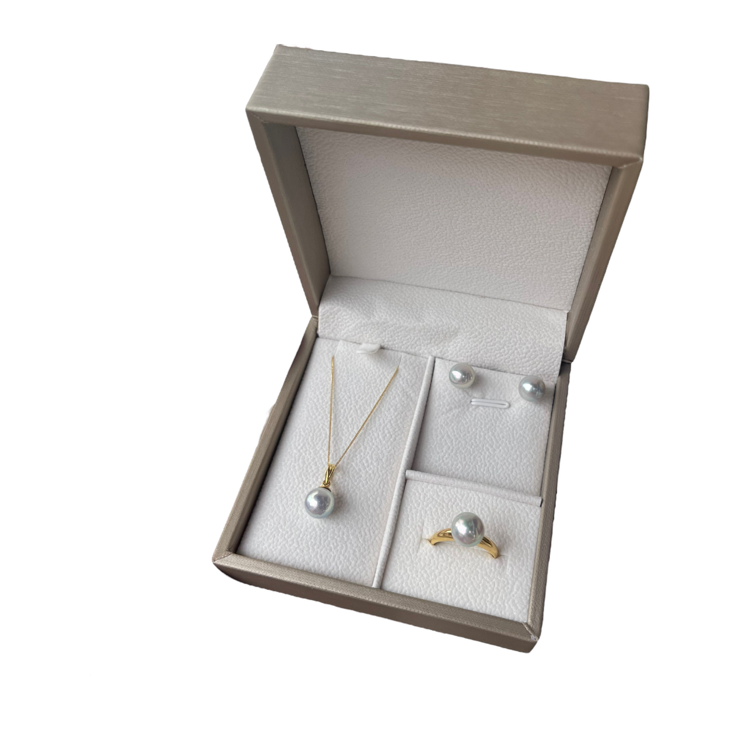 8mm Silvery SSP 14K Gold