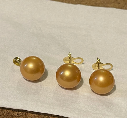 12mm Golden South Sea Pearls Set