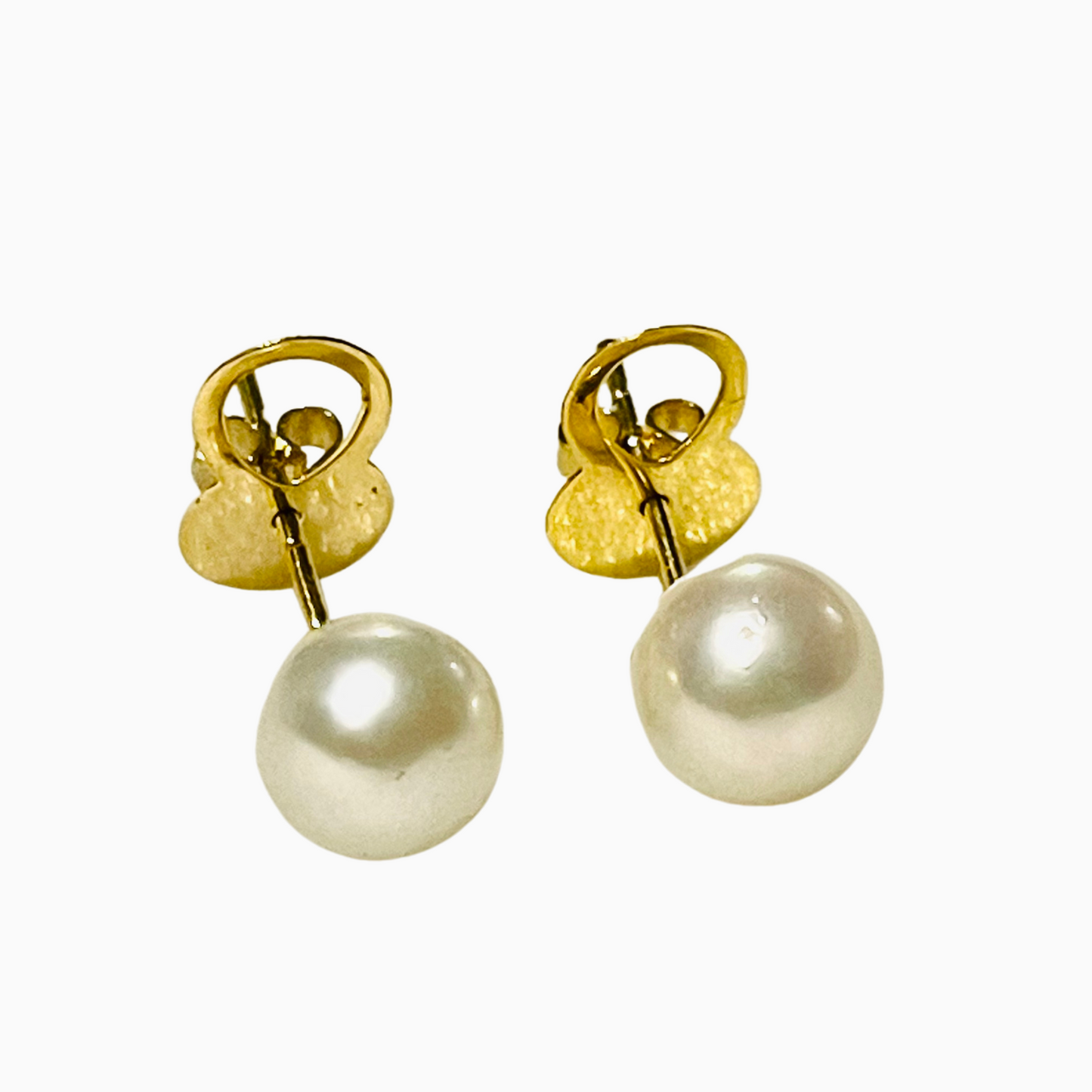 8mm White South Sea Pearls in 14K Gold