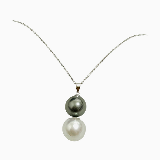 Tahitian & White South Sea Pearls in 14K Gold