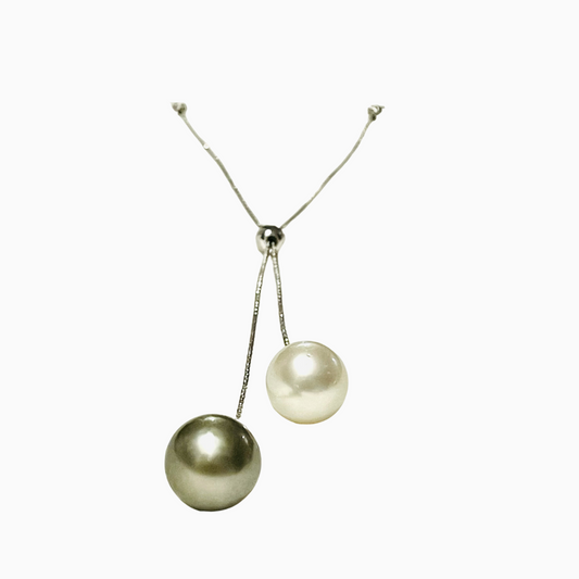 White & Tahitian South Sea Pearls in 14K Gold