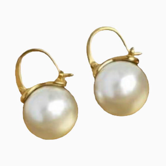 Cream South Sea Pearls in 14K Gold