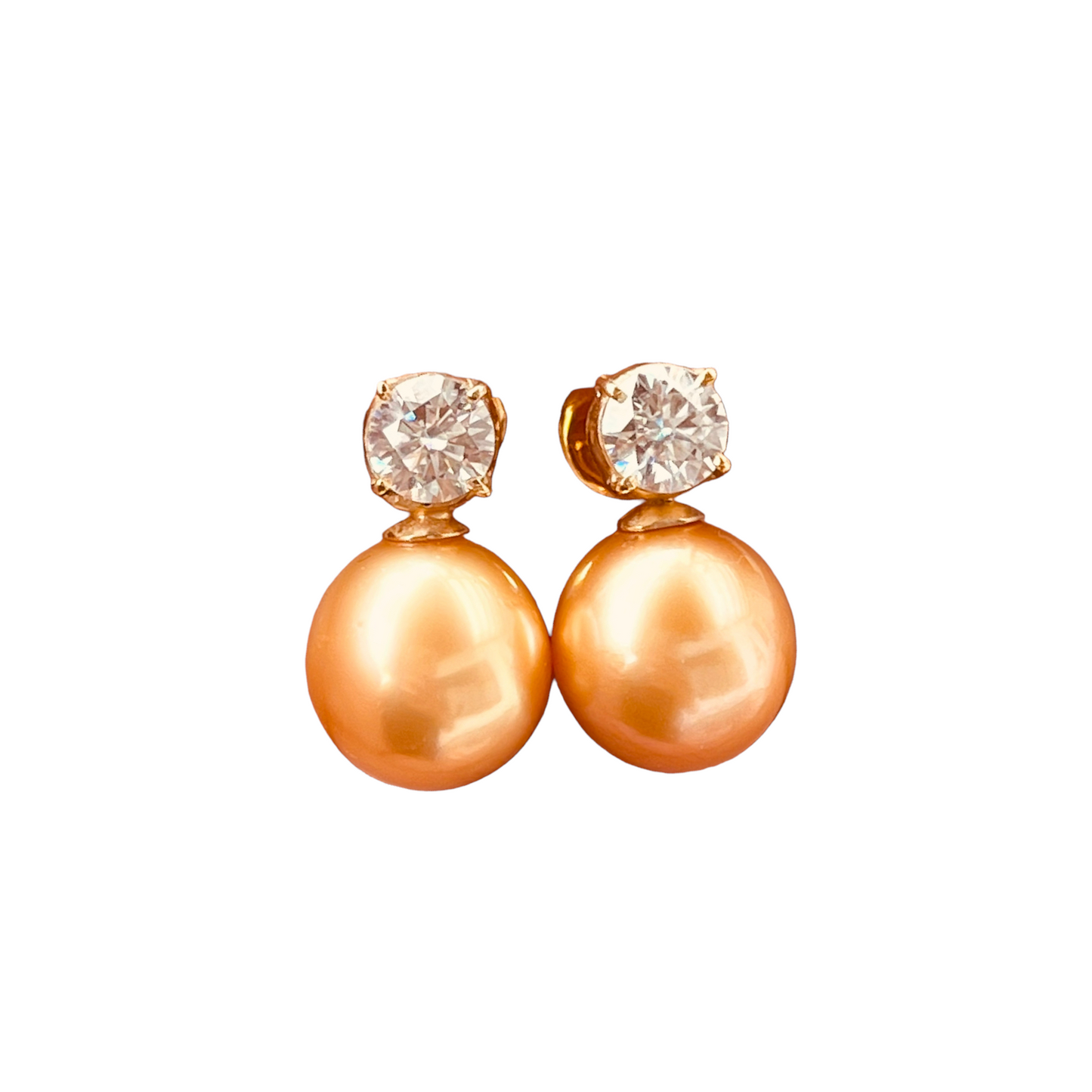 11mm Golden SSP with Moissanite 14K Gold