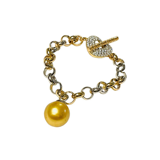South Sea Pearl in 5-micron Gold